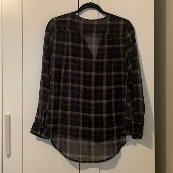 illa illa sheer tartan blouse - Picture 2 of 6